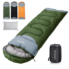 BISINNA 0-degree sleeping bag front view shows compact warmth for winter camping