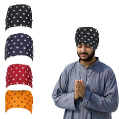 BISMAADH khanda patka black worn for daily comfort and hair protection