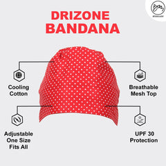 BISMAADH red polka-dot headcover adding stylish touch to workouts.