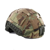 BisuGear 6B47 helmet cover front view with camouflage pattern for field concealment