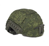 BisuGear 6B47 helmet cover front view with camo surface and Velcro compatibility.