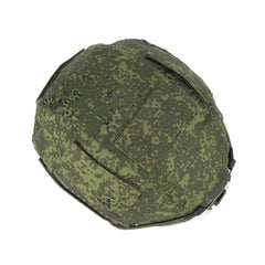 BisuGear 6B47 helmet cover side view showing Velcro patches and rails compatibility.