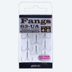 BKK FANGS-63 treble hook saltwater coating resists corrosion