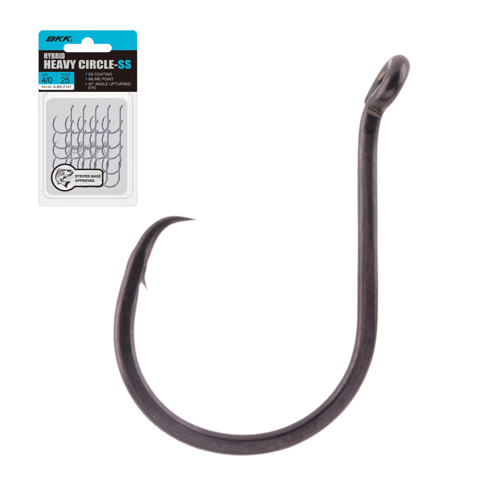 BKK Hybrid Heavy Circle Hook 9/0 for saltwater with enhanced penetration