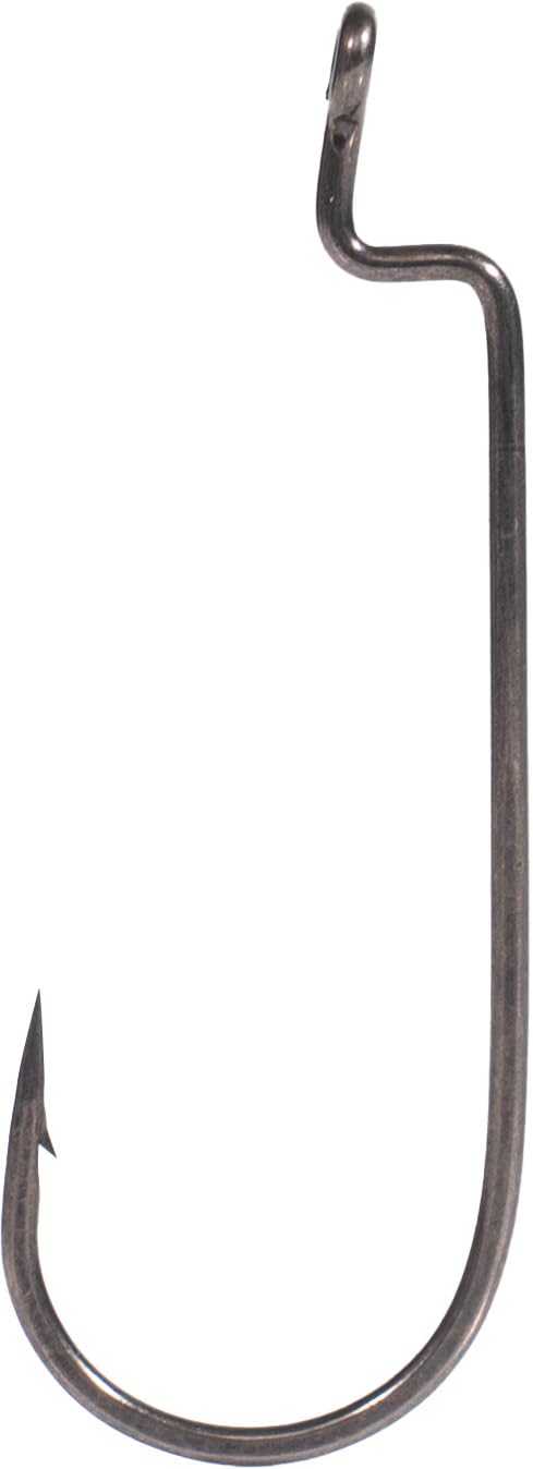 BKK Offset Worm Round Bend hook with SS coating for quick penetration on Texas rigs