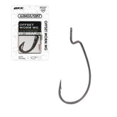 BKK Offset Worm WG-2 close-up showing the Z-bend for quick rigging and reduced bait loss.