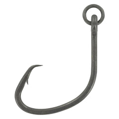 BKK Ringed MUTSU Circle hook in saltwater setting emphasizing corrosion resistance and smooth penetration.