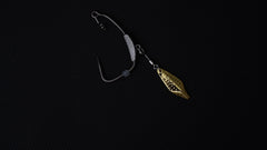 Fixed lead with bottom eyelet and removable teaser blade for deep water fishing