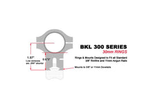 BKL 303 dovetail low ring top view shows compact low-profile design