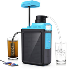 BKLES BK3000 front view shows portable solar water filter for outdoor use