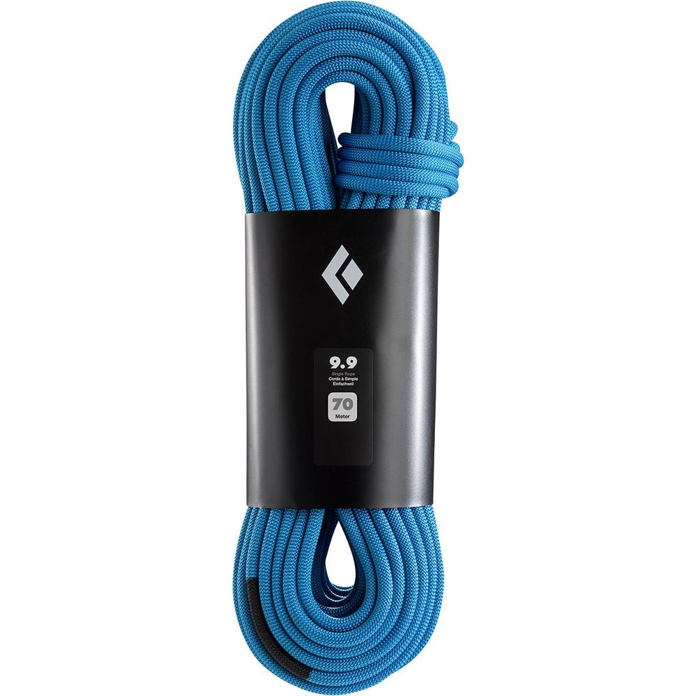 BLACK DIAMOND 9.9 rope in dual-blue, durable 60m for sport and gym climbing