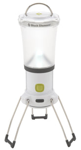 Black Diamond Apollo Lantern Ultra White on table delivering even illumination for camp tasks