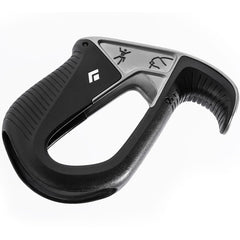 Black Diamond ATC Pilot belay device front view highlighting ergonomic handling.