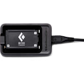 BLACK DIAMOND BD 1500 battery with micro-USB charger, quick recharge for reliable headlamp power.