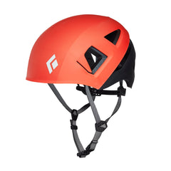 BLACK DIAMOND Capitan helmet, front view in octane-black finish, enhanced protection on climbs