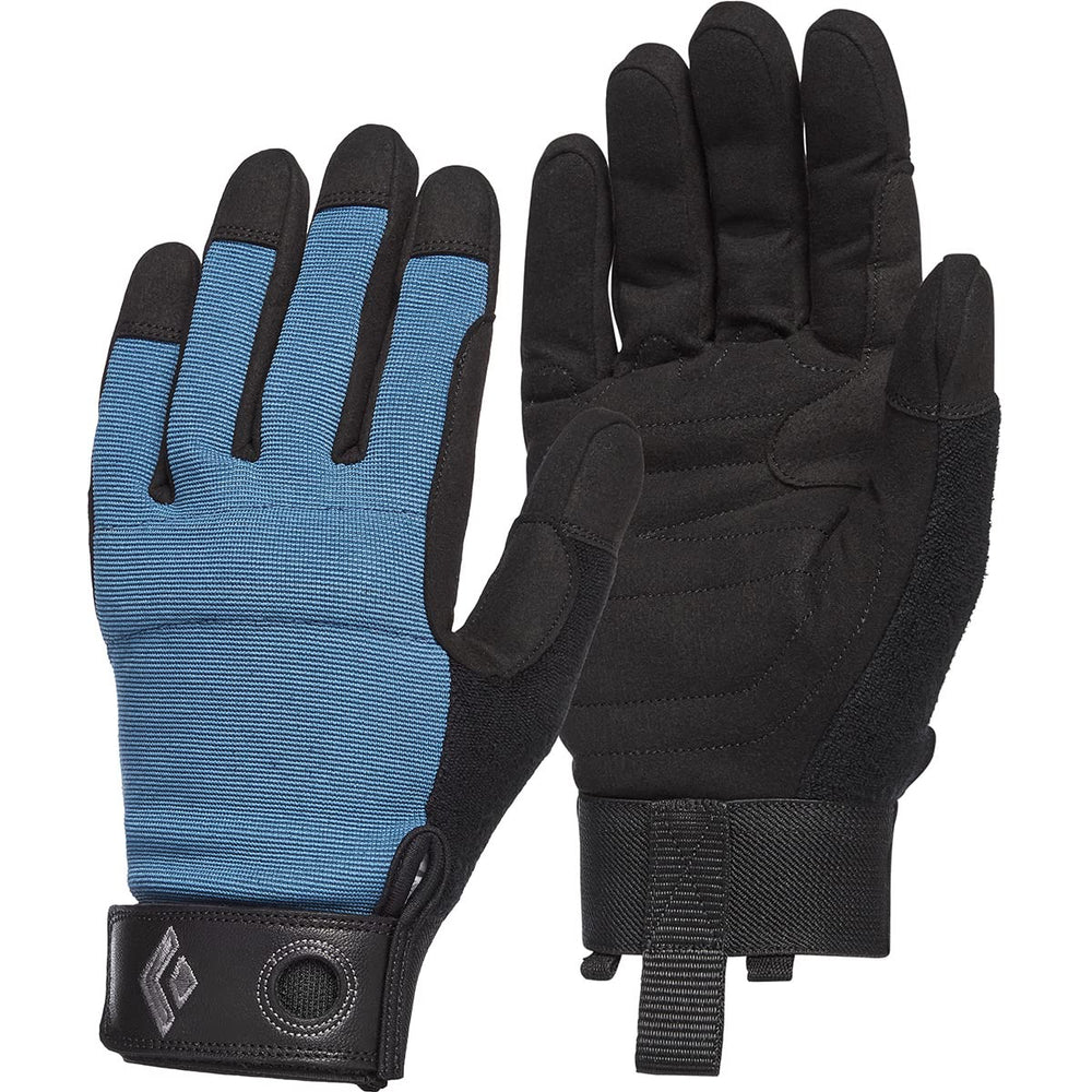 Black Diamond Crag Gloves in Astral Blue provide breathable protection for belaying and rope handling.