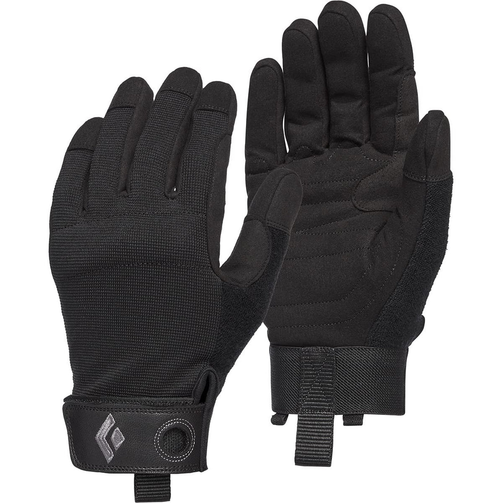 Black Diamond Crag Gloves back panel with breathable mesh for cooling during belays