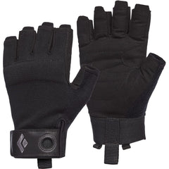 Black Diamond Crag Half-Finger Gloves with a durable palm for rope work