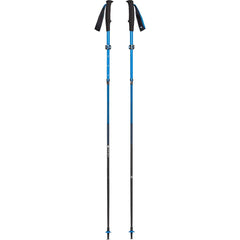 Black Diamond Distance Carbon FLZ trekking poles folded for compact carry, ideal for fastpacking.