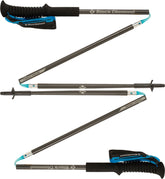 Black Diamond Distance Carbon Z trekking pole extended for stable ascents.