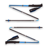 Black Diamond Distance Carbon Z poles extended view for fast packing and on-trail stability.
