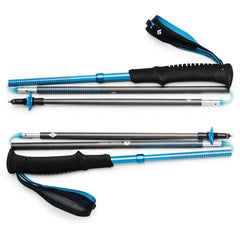 Black Diamond Distance Carbon Z trekking poles folding technology enables quick setup on the trail.