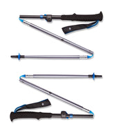 Black Diamond Distance FLZ poles folded compactly for easy packing on hikes.