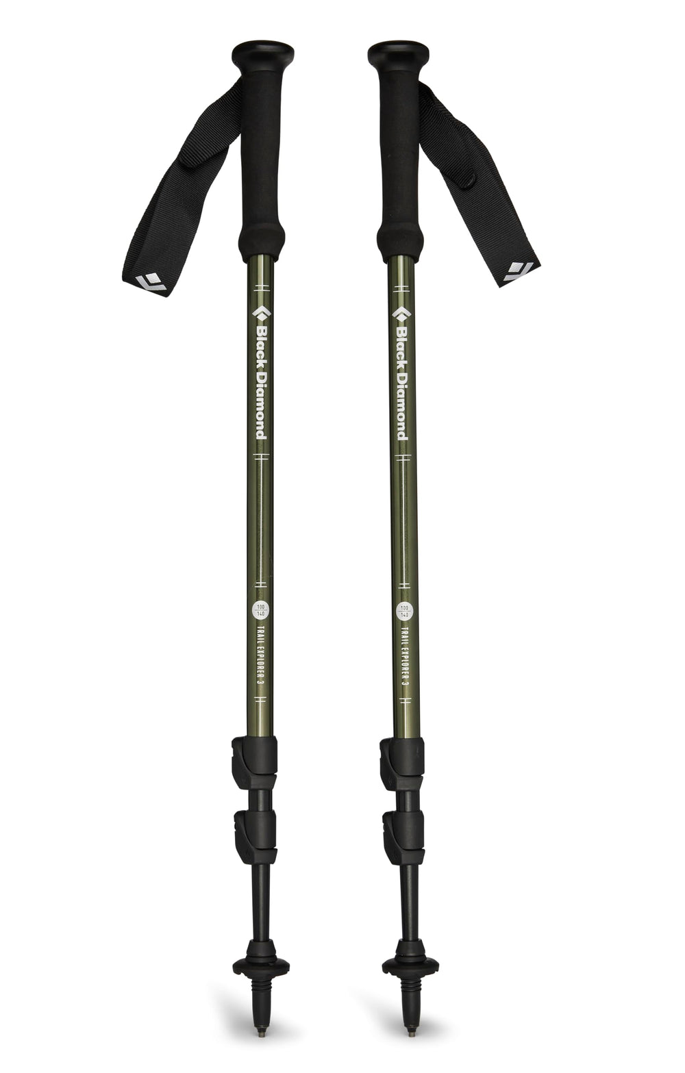 BLACK DIAMOND Explorer 3 poles assembled for stable trail support