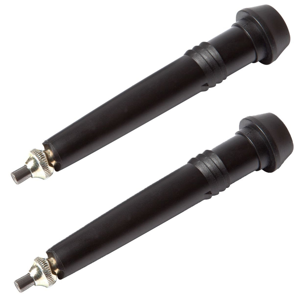 Black Diamond Flex Tech Tips with a shock-absorbing rubber tip for smoother rocky terrain.