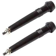 Black Diamond Flex Tech Tips with a shock-absorbing rubber tip for smoother rocky terrain.
