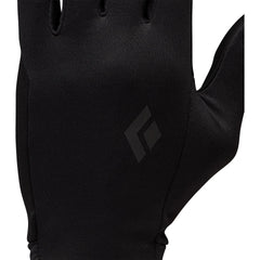 Black Diamond Lightweight Screentap Liners back view, breathable back panel improves mobility in cold weather