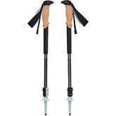 Black Diamond Pursuit poles collapsed for compact packing and on-the-go hiking.