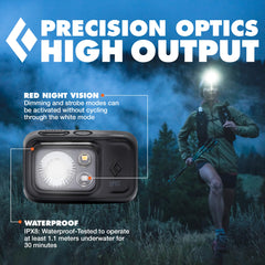 Black Diamond Spot 400 headlamp beam illuminated for dusk-to-night navigation