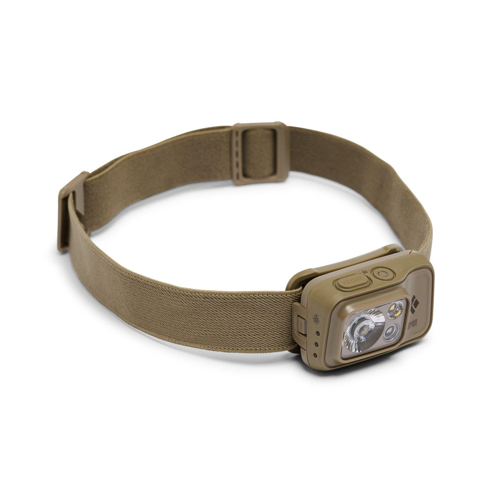 BLACK DIAMOND Spot 400 headlamp front view for reliable outdoor visibility in low light.