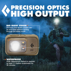 BLACK DIAMOND Spot 400 headlamp with batteries included, ready for camping.