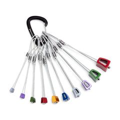 Black Diamond Stopper Set 4-13 aluminum heads for lightweight, precise placements on trad routes.