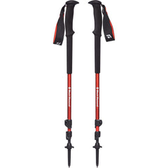 BLACK DIAMOND trekking poles with FlickLock adjustment system enabling quick one-handed length changes.