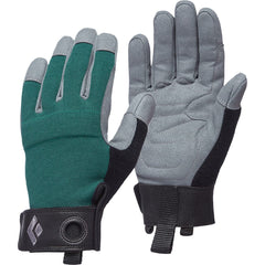 Black Diamond Women's Crag full-finger gloves in Raging Sea palm for grip and durability.
