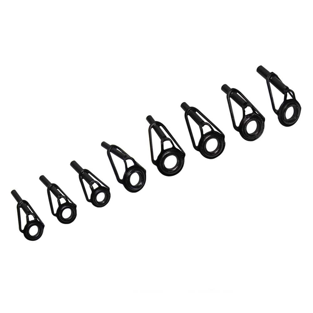 Black fishing rod repair kit top tips with stainless steel frame and ceramic ring