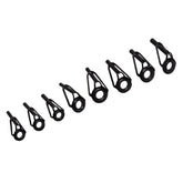 Black fishing rod repair kit top tips with stainless steel frame and ceramic ring