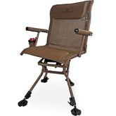 Black Sierra Heavy Duty Swivel Chair with 360° silent swivel for quiet hunting rotations