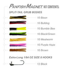12 black size 8 Mustad hooks included
