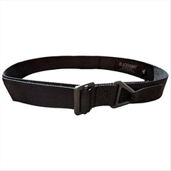 BLACKHAWK CQB/Rigger's Belt, black, buckle closeup shows durable hardware for reliable field use.