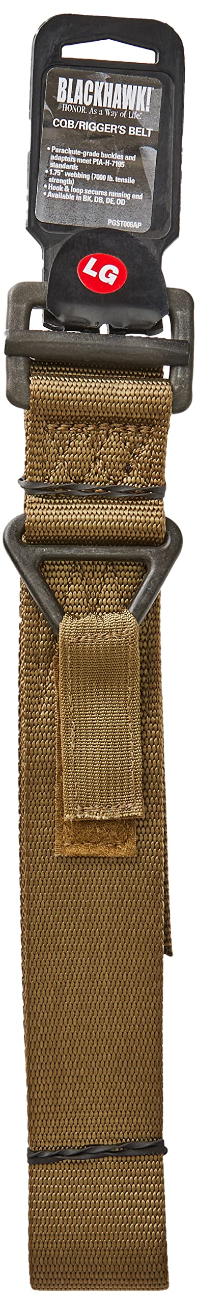 BLACKHAWK CQB/Rigger's Belt in coyote tan with parachute-grade buckle and rugged webbing