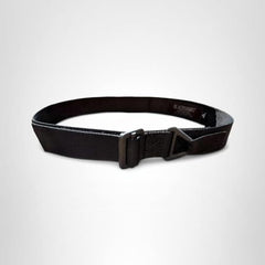 BLACKHAWK CQB/Rigger's Belt full view in black highlights durable webbing.