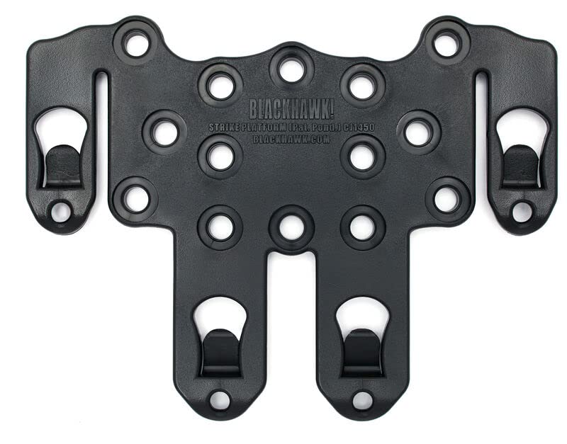 Side angle of BLACKHAWK Serpa Strike Platform Black Ambidextrous