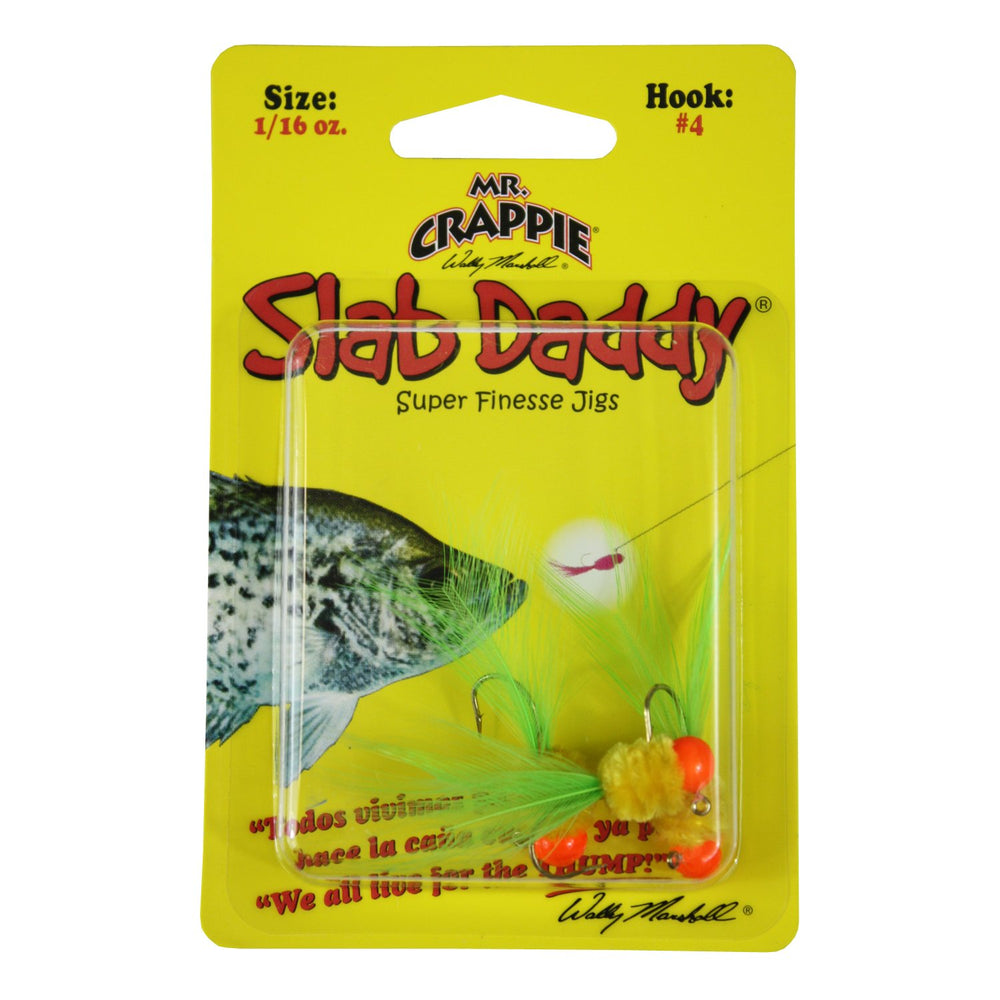 Blakemore Mr. Crappie Slab Daddy Hook-Pack of 3 in orange, yellow, lime – 1/8 oz