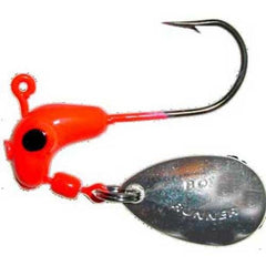 Close-up of Blakemore Road Runner Bulk Head Hook showing red color and silver blade detail
