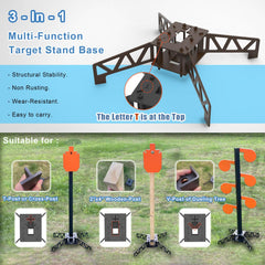BLANCOHABIL AR500 dueling tree legs in sturdy ground contact.