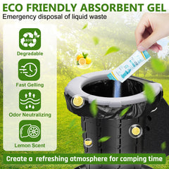 BLIKA eco absorbent gel powder used to control liquid and odor.